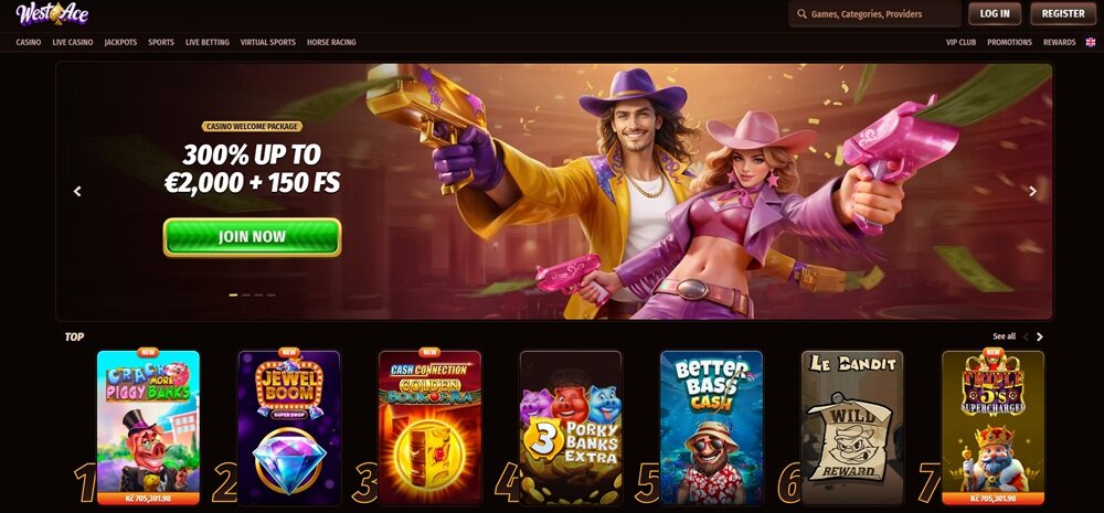 homepage van westace online casino zonder cruks